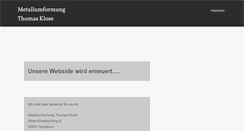 Desktop Screenshot of metalldrueckerei-klose.de