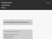 Tablet Screenshot of metalldrueckerei-klose.de